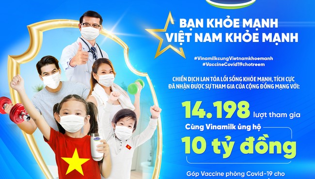 Vinamilk phát động chiến dịch cùng góp 10 tỷ mua VACCINE cho trẻ em Việt Nam