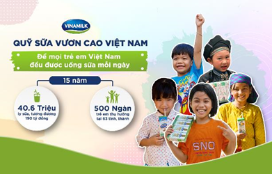 Hành trình năm thứ 15 của quỹ sữa vươn cao Việt Nam khởi động, mang sữa đến cho 21.000 trẻ em