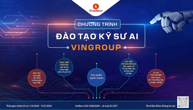 Vinbigdata tuyển sinh chương trình đào tạo kỹ sư AI mùa 5 - 2024