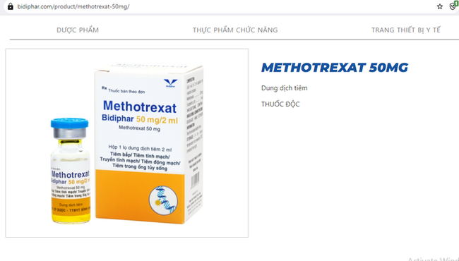 Thuốc điều trị ung thư Methotrexat bị thu hồi, Bidiphar nói gì?