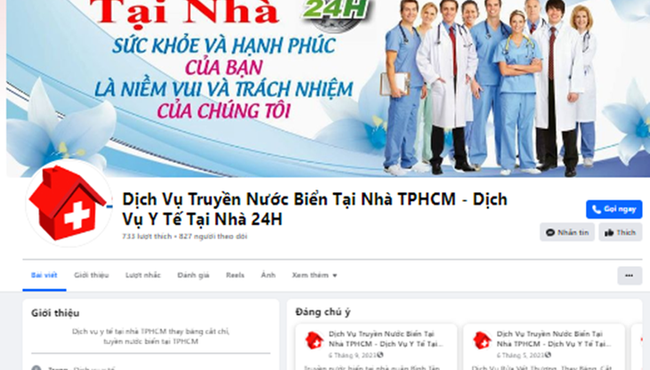 Loạn quảng cáo dịch vụ truyền nước biển tại nhà