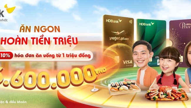 Thẻ tín dụng HDBank - Ưu đãi đa tầng, hưởng trọn niềm vui cuối năm