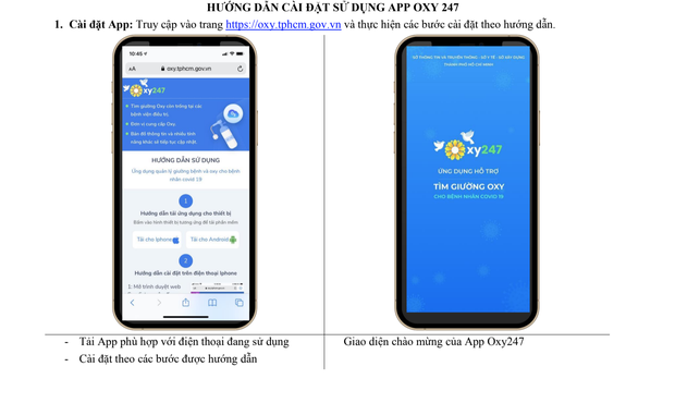 App Oxy 247 tìm giường cho bệnh nhân COVID-19 ở TP HCM