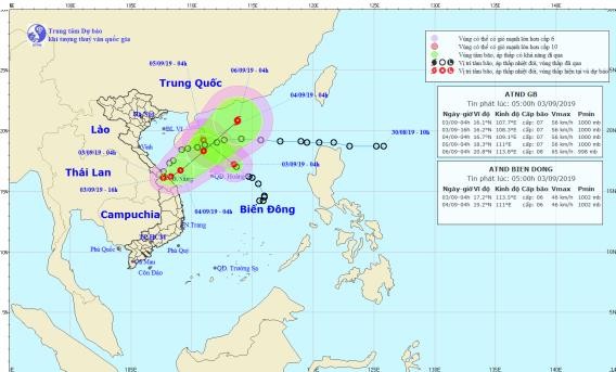 Áp thấp đổ bộ đất liền, miền Trung có mưa rất to