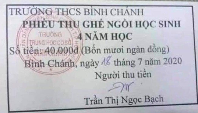 Thu tiền ghế ngồi của học sinh, trường học ở TP HCM phải trả lại cho phụ huynh