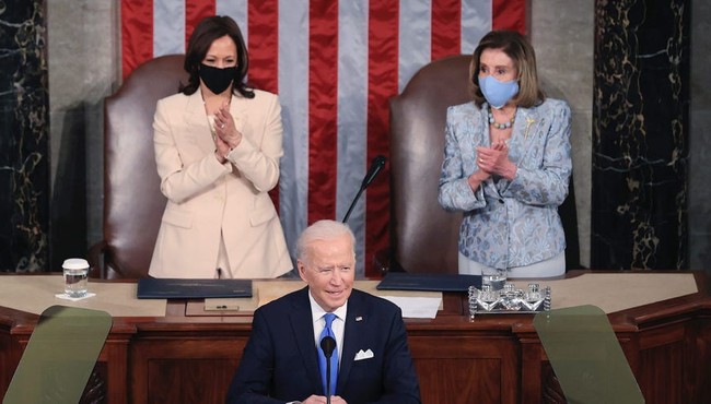 Tổng thống Biden lần đầu phát biểu trước Quốc hội Mỹ như nào?