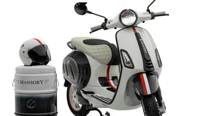 Cận cảnh xe máy hạng sang Vespa Elettrica của Mansory 