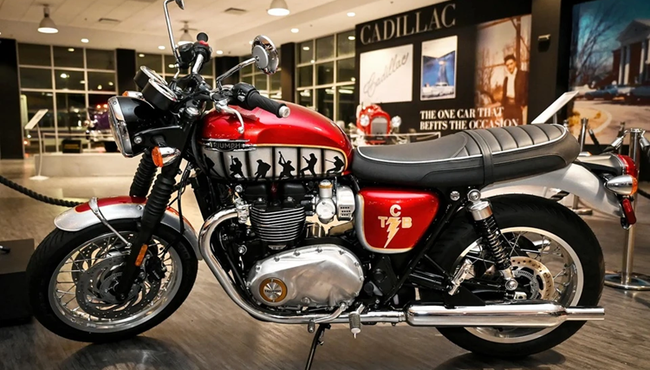 Mẫu môtô hoài cổ Triumph Bonneville T120 Elvis Presley Limited Edition