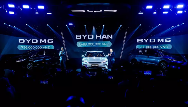 Cặp đôi xe điện BYD Han 2025 tại Việt Nam giá gần 1,5 tỷ