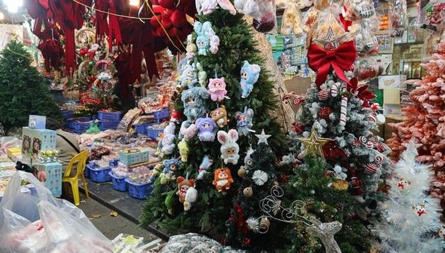 Cây thông Noel túi mù giá tiền triệu vẫn hút khách