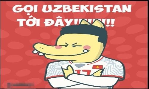 Ảnh chế bóng đá: U23 Việt Nam kiêu hãnh "mang U23 Uzebekistan tới đây!"