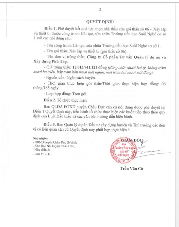 BR-VT: Gói cải tạo 3 trường TH tại Châu Đức về tay ai? - Hình 3 BR-VT: Goi cai tao 3 truong TH tai Chau Duc ve tay ai?-Hinh-3