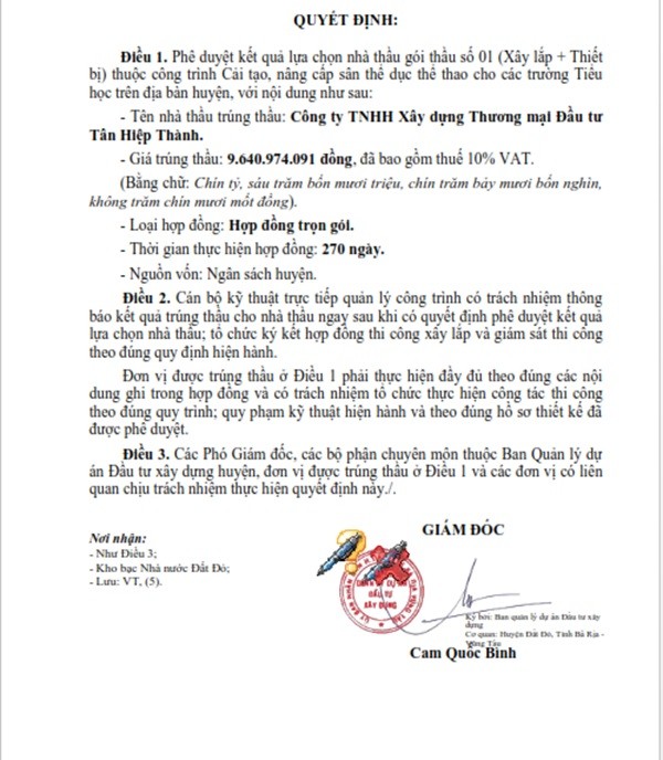BR-VT: Gói thầu Chống xuống cấp Trường Mầm non Long Phước về tay ai? - Hình 2 BR-VT: Goi thau Chong xuong cap Truong Mam non Long Phuoc ve tay ai?-Hinh-2