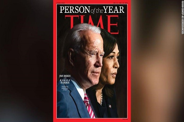 To TIME vinh danh ong Biden va ba Harris la Nhan vat cua nam 2020