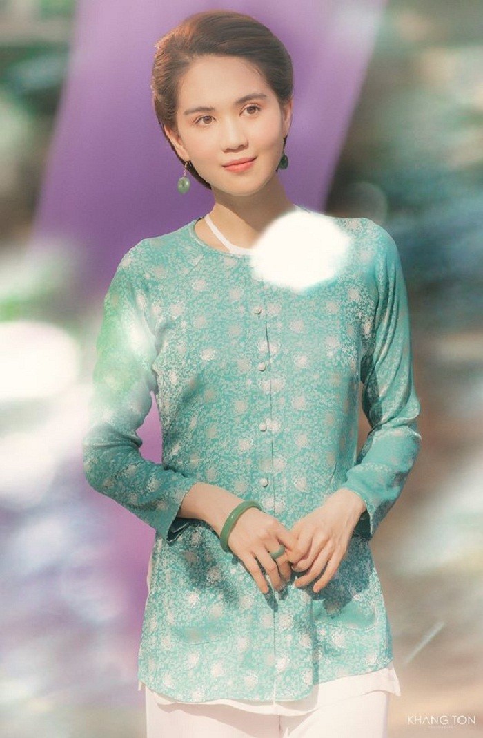 Mac ao dai, Ngoc Trinh van quyen ru “chet nguoi”-Hinh-4