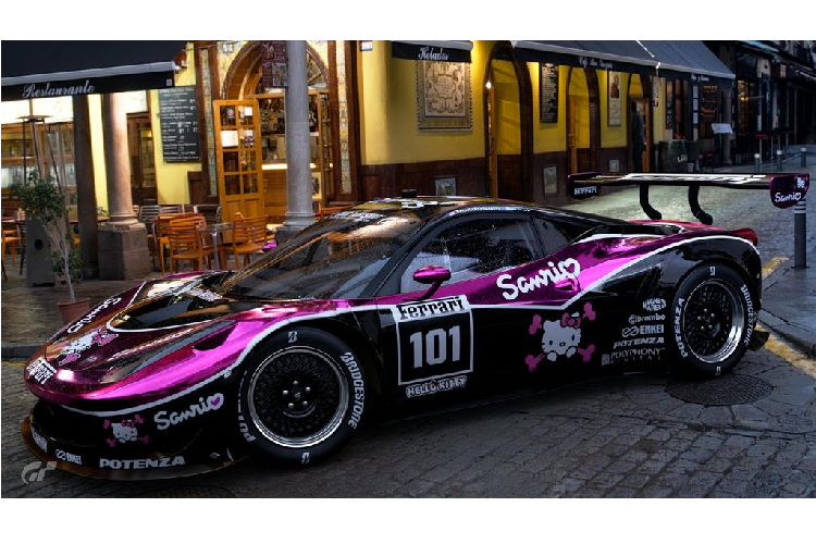 Tram tro voi sieu xe Ferrari 458 Italia phien ban Hello Kitty