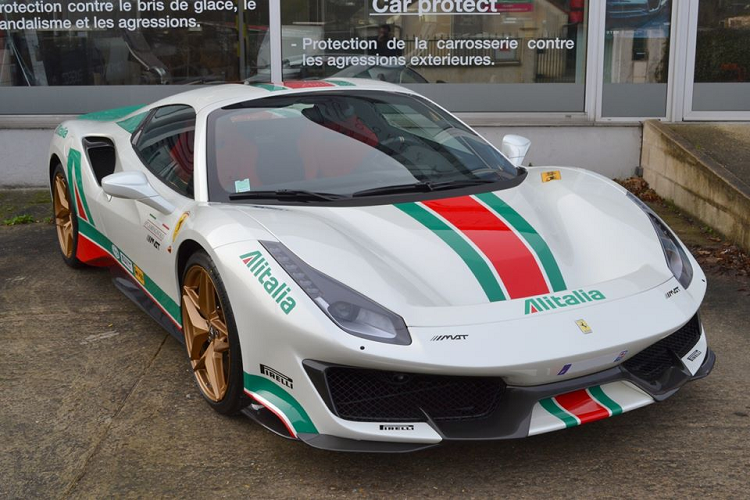 Ferrari 488 Pista Spider Alitalia phong cách Lancia Stratos độc đáo - Hình 2 Ferrari 488 Pista Spider Alitalia phong cach Lancia Stratos doc dao-Hinh-2