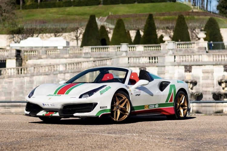 Ferrari 488 Pista Spider Alitalia phong cách Lancia Stratos độc đáo Ferrari 488 Pista Spider Alitalia phong cach Lancia Stratos doc dao