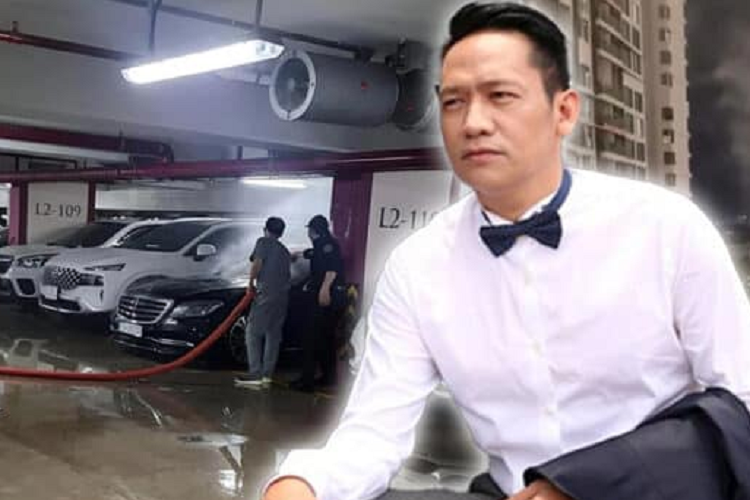 Xe sang Mercedes-Benz S450L hon 5 ty cua ca si Duy Manh bong dung boc chay