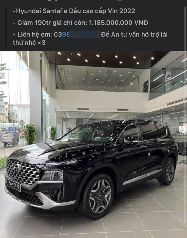 Hyundai SantaFe giam gia gan 200 trieu dong