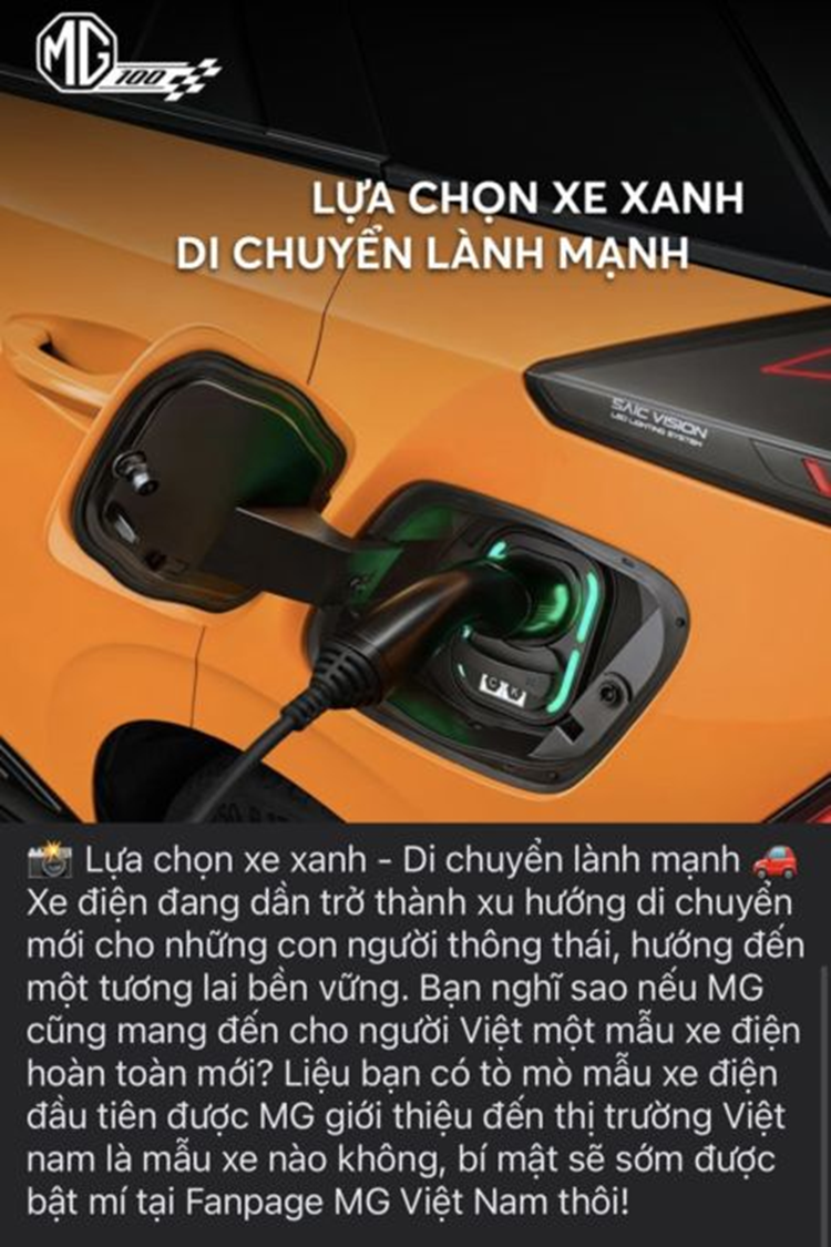 MG he lo mau xe dien sap ban o Viet Nam