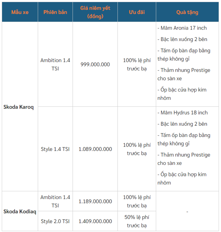 Xe Skoda Kodiaq va Karoq dang duoc uu dai le phi truoc ba-Hinh-4