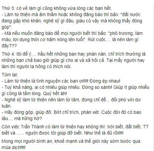 Tran Thanh len tieng khi bi hoi sao khong tu thien chong Covid-19-Hinh-3