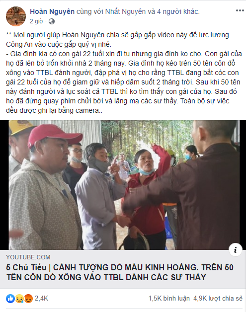 Tinh that Bong Lai noi 5 chu tieu “Thach thuc danh hai” tru ngu bi nhom nguoi la dap pha, hanh hung su thay