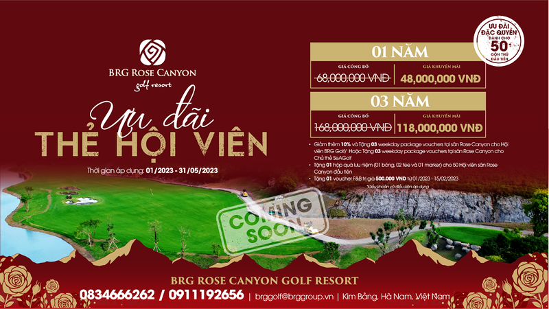 Uu dai hap dan nhan dip khai truong san BRG Rose Canyon Golf Resort (10/03/2023)