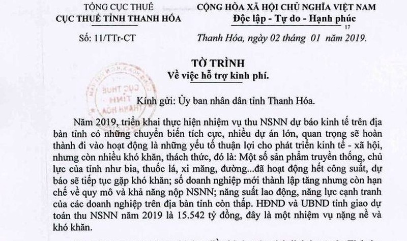 Cuc thue tinh Thanh Hoa xin 700 trieu dong vien can bo, cong chuc-Hinh-2