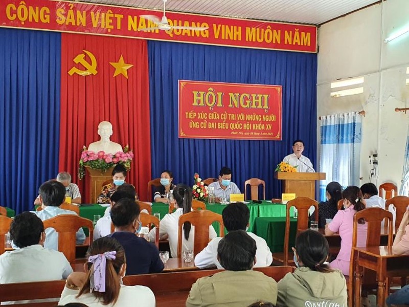 Chu tich VUSTA Phan Xuan Dung, cac ung vien DBQH tiep xuc cu tri 4 xa Phuoc Tien, Phuoc Tan, Phuoc Hoa, Phuoc Binh-Hinh-3