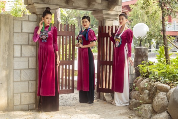 Hoa hau Phan Thu Quyen trong BTS ao dai 'Dang Viet muon noi' NTK ao dai Nhat Dung-Hinh-7