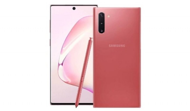 Galaxy Note10 mau hong lo anh bao chi, but S pen cung mau di kem