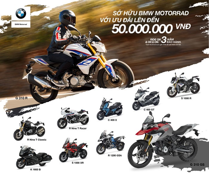 BMW Motorrad ưu đãi giá bán lên đến 50 triệu đồng BMW Motorrad uu dai gia ban len den 50 trieu dong