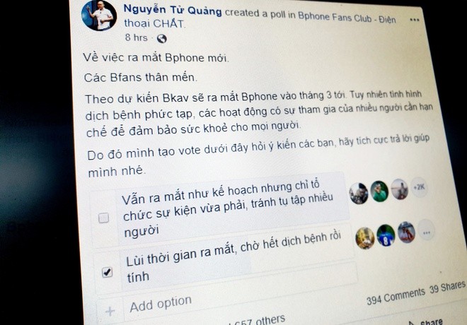 Bphone 4 se lui thoi gian ra mat vi virus corona?