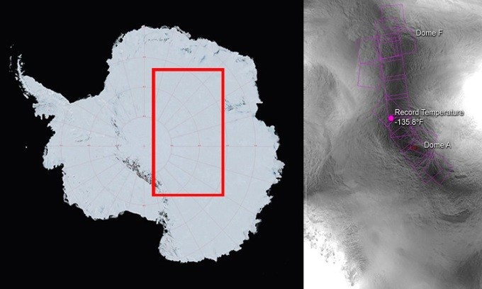 Phat hien dia diem lanh nhat tren Trai dat nhiet do len toi -93,2 do C