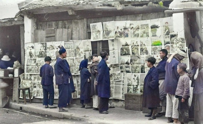 Khong khi cho Tet Ha Noi 100 nam truoc