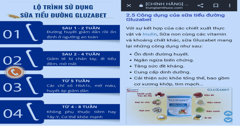 Sua tieu duong Gluzabet quang cao 'thoi phong' cong dung nhu thuoc chua benh-Hinh-2