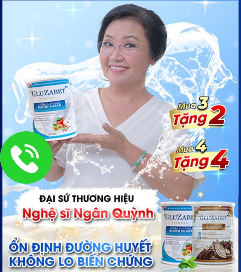 Sua tieu duong Gluzabet quang cao 'thoi phong' cong dung nhu thuoc chua benh