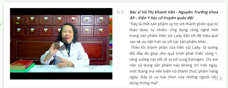 Quang cao vien sui Lady nhu thuoc: Bac si co bi loi dung hinh anh?-Hinh-4