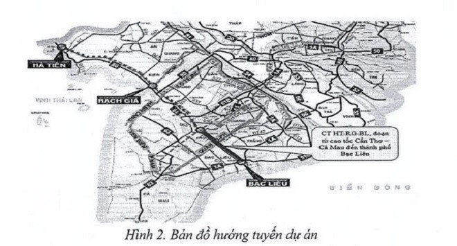 Cao toc Ha Tien – Rach Gia – Bac Lieu dai 58 km voi tong dau tu hon 22.700 ty dong