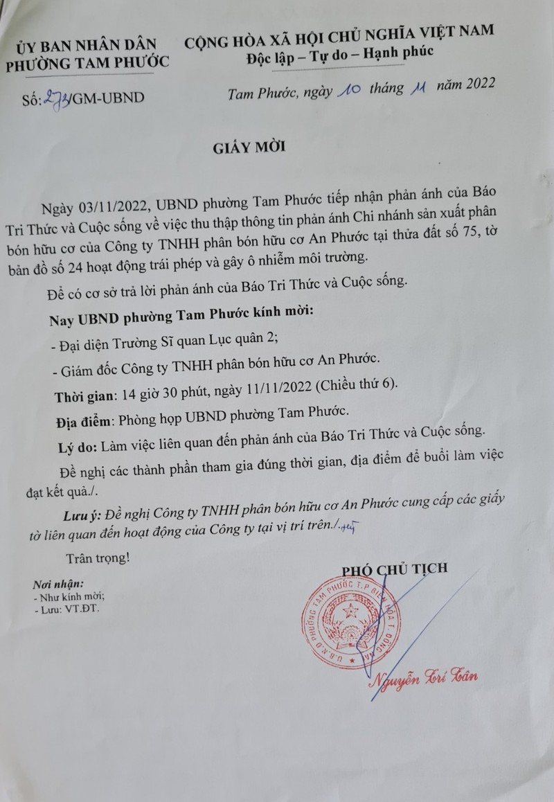 Bien Hoa (Dong Nai): Sau phan anh cua bao chi ve cong ty An Phuoc, phuong Tam Phuoc noi gi?-Hinh-2