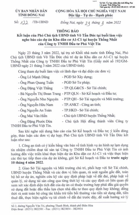 Thanh toan 95% gia tri hop dong van chua nhan duoc dat va nhung an so cua Phu Viet Tin tai du an KDC A1- C1