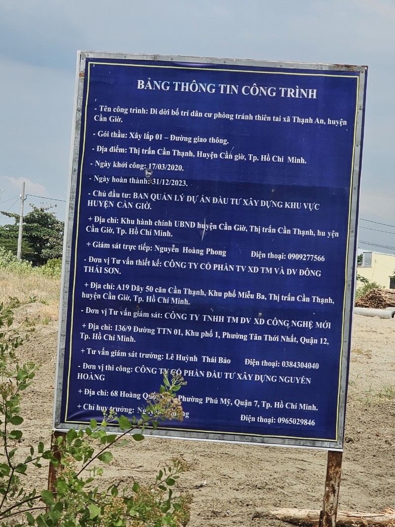 TP.HCM: Bao gio Du an Di doi dan cu huyen Can Gio se hoan thanh?