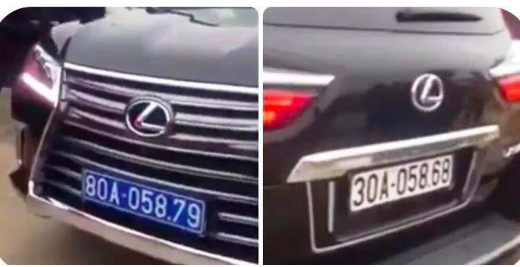 Xe sang Lexus LX570 dau deo bien xanh 80A con duoi deo bien trang