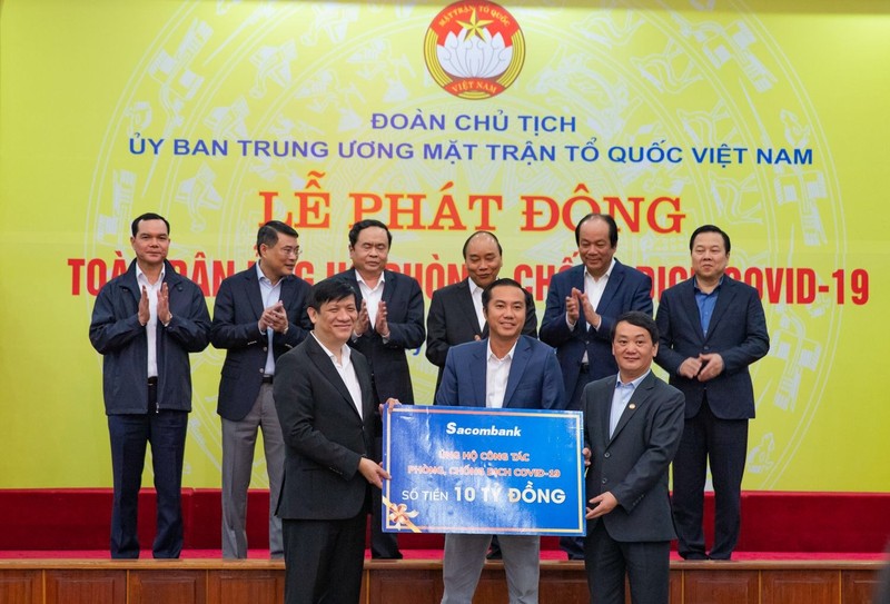 Sacombank quyen gop 10 ty de phong chong dich Covid-19