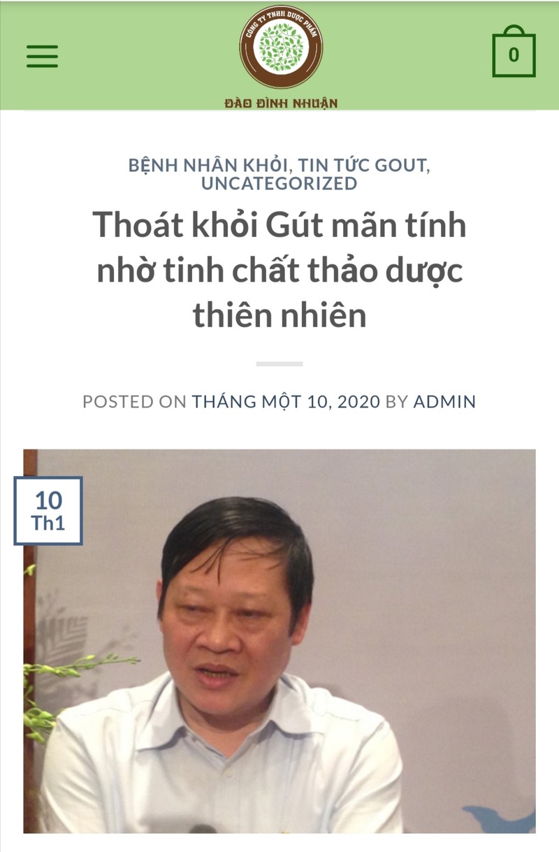 Tieu gout Dao Dinh Nhuan: Su dung trai phep hinh anh Thu truong Bo Y te de quang cao?-Hinh-3