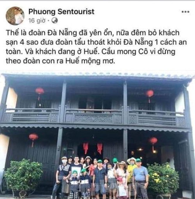 Lanh dao cong ty du lich Sen Tourist khoe ‘chien tich’ tron cach ly o Da Nang