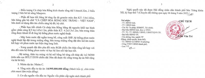 Soc Trang du kien chi gan 15 ty dong lam cap tuong “ca chep hoa rong”