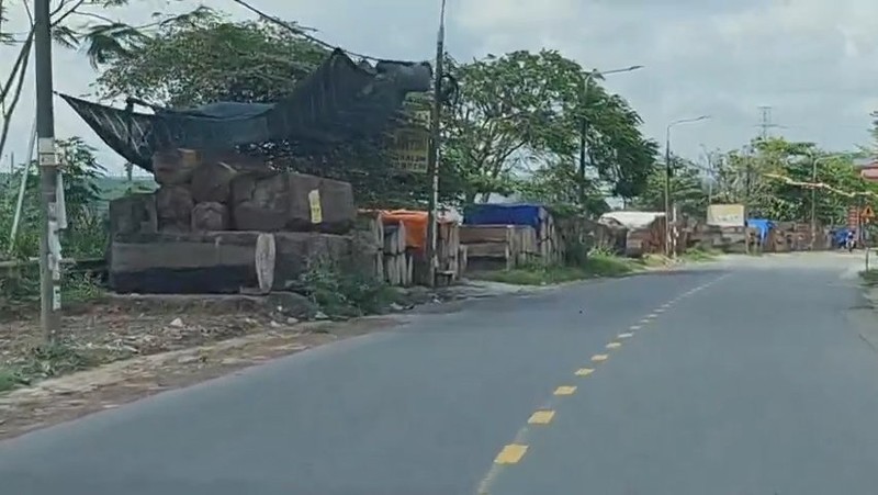 Dong Nai: 'Cho go' tren via he duong Dieu Xien, phuong Tan Bien-Hinh-2